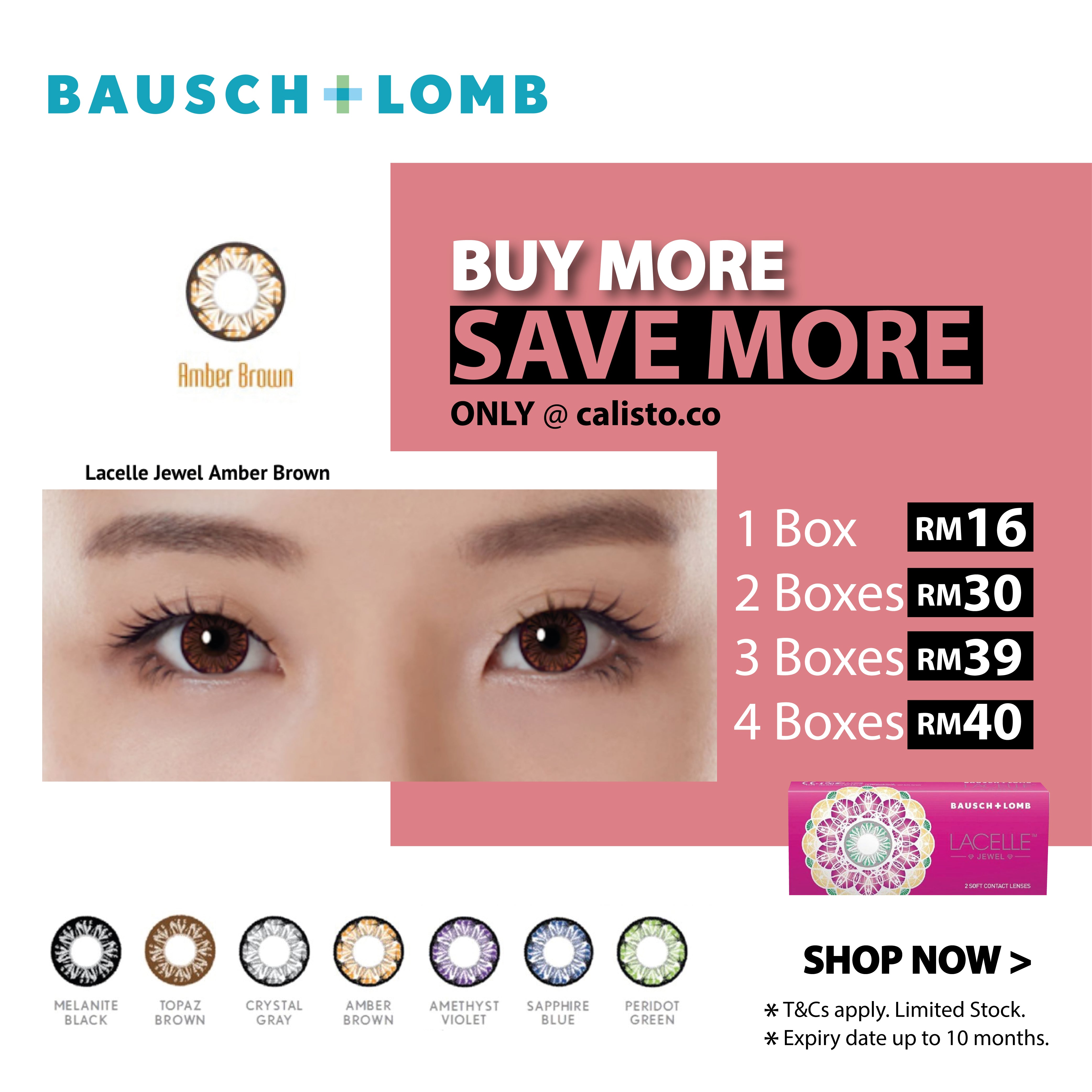Bausch & Lomb Lacelle Jewel - Amber Brown (2 Pack)