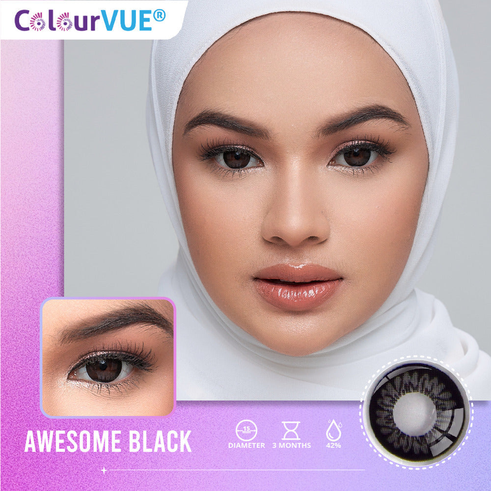 MAXVUE COLOURVUE BIG EYES AWESOME BLACK MONTHLY (2 PCS)